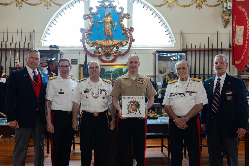 Ancient and Honorable Artillery Company Tour with U.S. Service Members
