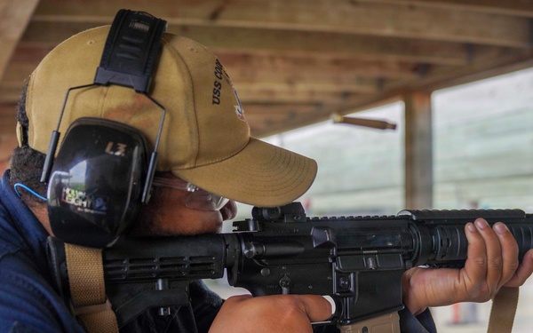 USS Cooperstown Conducts a Small-Arms Sustainment Shoot.