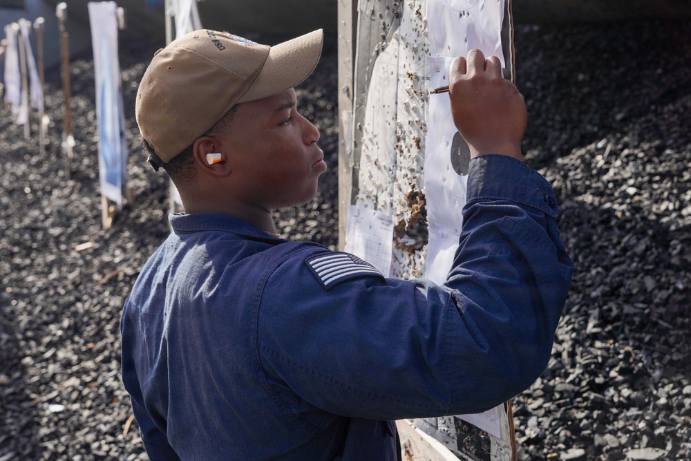 USS Cooperstown Conducts a Small-Arms Sustainment Shoot.