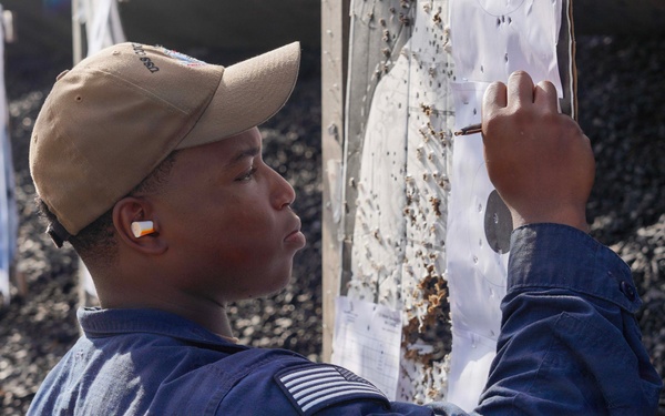 USS Cooperstown Conducts a Small-Arms Sustainment Shoot.