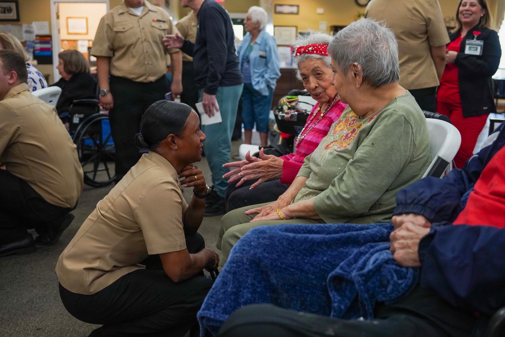 USS Cooperstown Volunteer at Villa South Assisted Living and Memory Care at Corpus Christi, Texas.