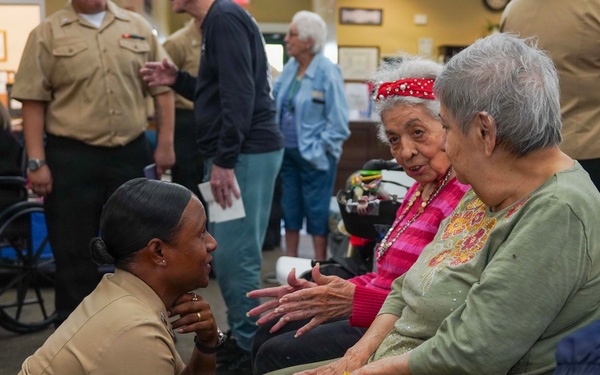 USS Cooperstown Volunteer at Villa South Assisted Living and Memory Care at Corpus Christi, Texas.
