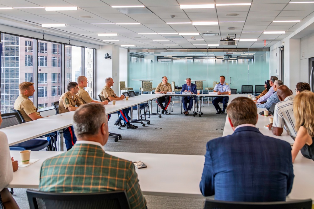 Coast Guard, Marine Corps and Boston Business Leaders Hold Roundtable