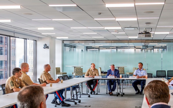 Coast Guard, Marine Corps and Boston Business Leaders Hold Roundtable