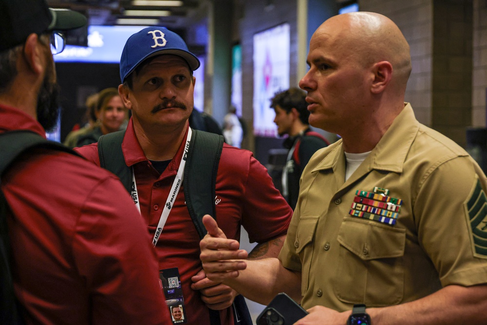 Marines Engage with Coaches during Marine Corps Junior Nationals Tournament
