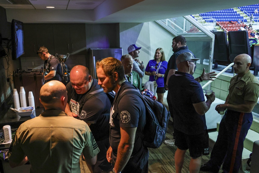 Marines Engage with Coaches during Marine Corps Junior Nationals Tournament