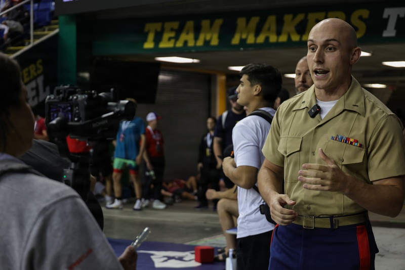 Marines Engage with Coaches during Marine Corps Junior Nationals Tournament