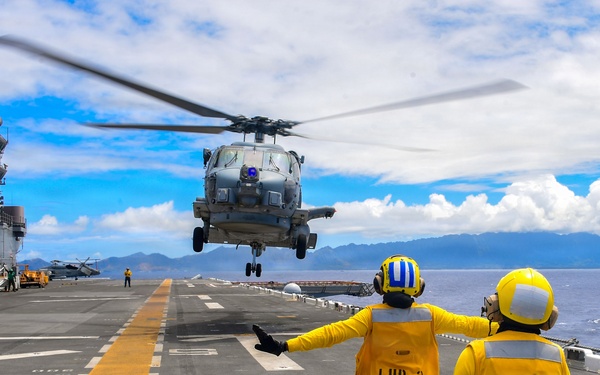 USS Essex conduct flight ops during RIMPAC 2026