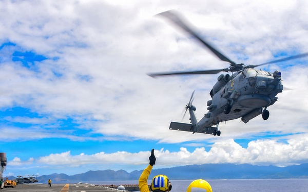 USS Essex conduct flight ops during RIMPAC 2026