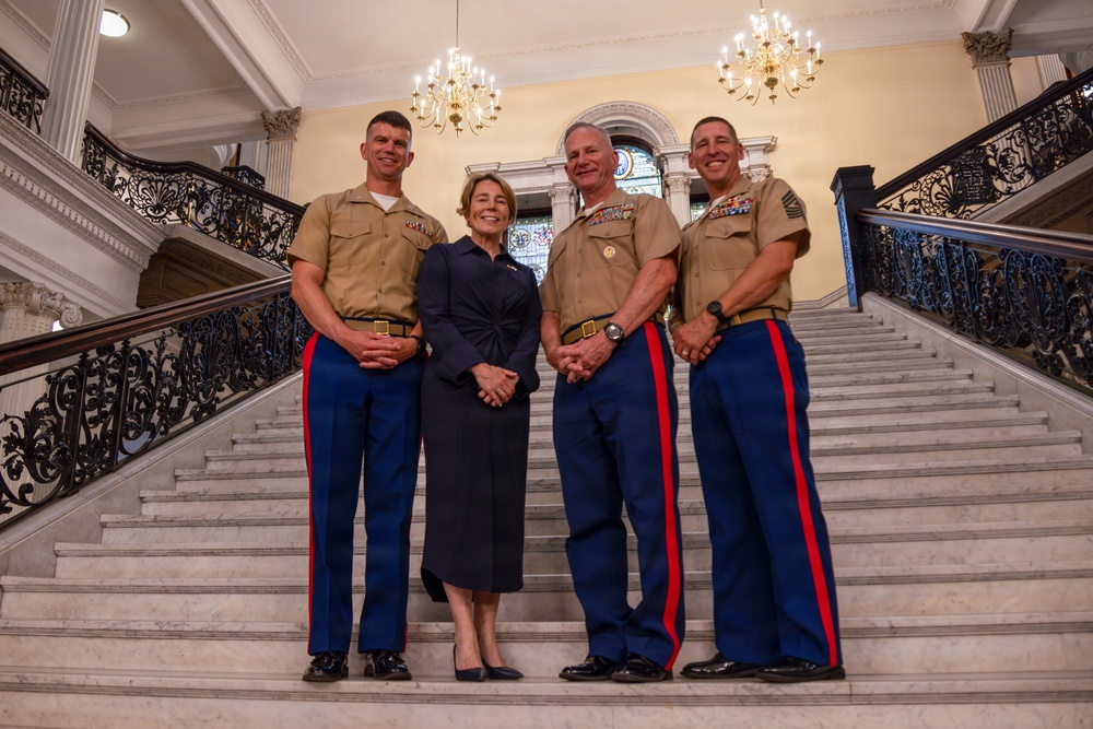 Marines Visit Massachusetts State House