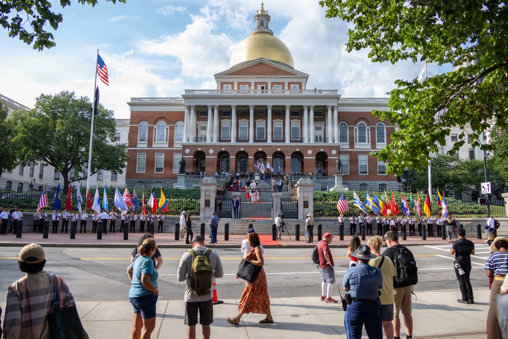 Marines Visit Massachusetts State House