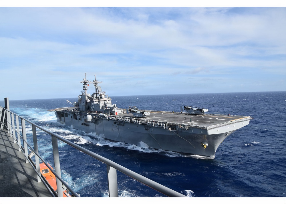 USS Essex conducts replenishment-at-sea during RIMPAC 2026