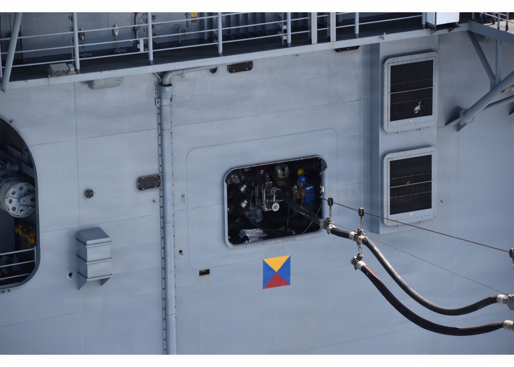 USS Essex Conducts Replenishment-At-Sea