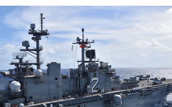USS Essex conducts replenishment-at-sea during RIMPAC 2026