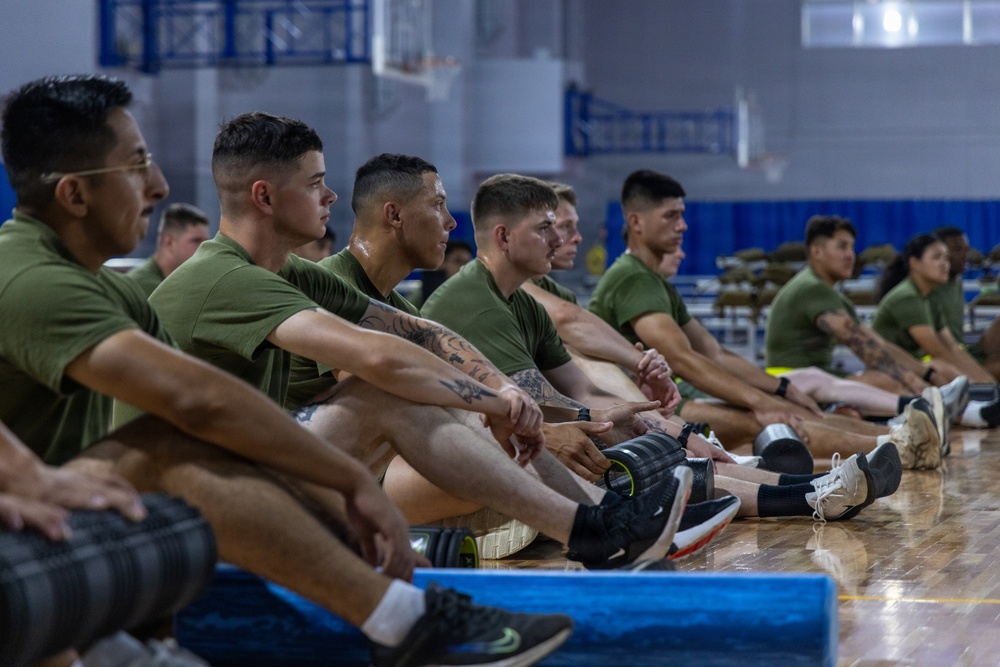 U.S. Marines commence PT during Inaugural Marine Corps Air Station Iwakuni Sergeants Course