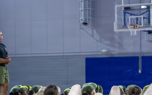 U.S. Marines commence PT during Inaugural Marine Corps Air Station Iwakuni Sergeants Course
