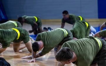 U.S. Marines commence PT during Inaugural Marine Corps Air Station Iwakuni Sergeants Course