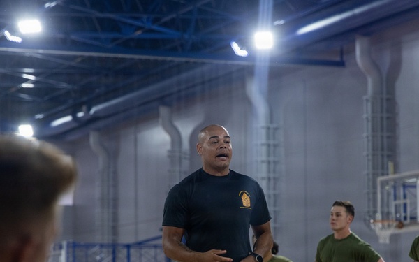 U.S. Marines commence PT during Inaugural Marine Corps Air Station Iwakuni Sergeants Course