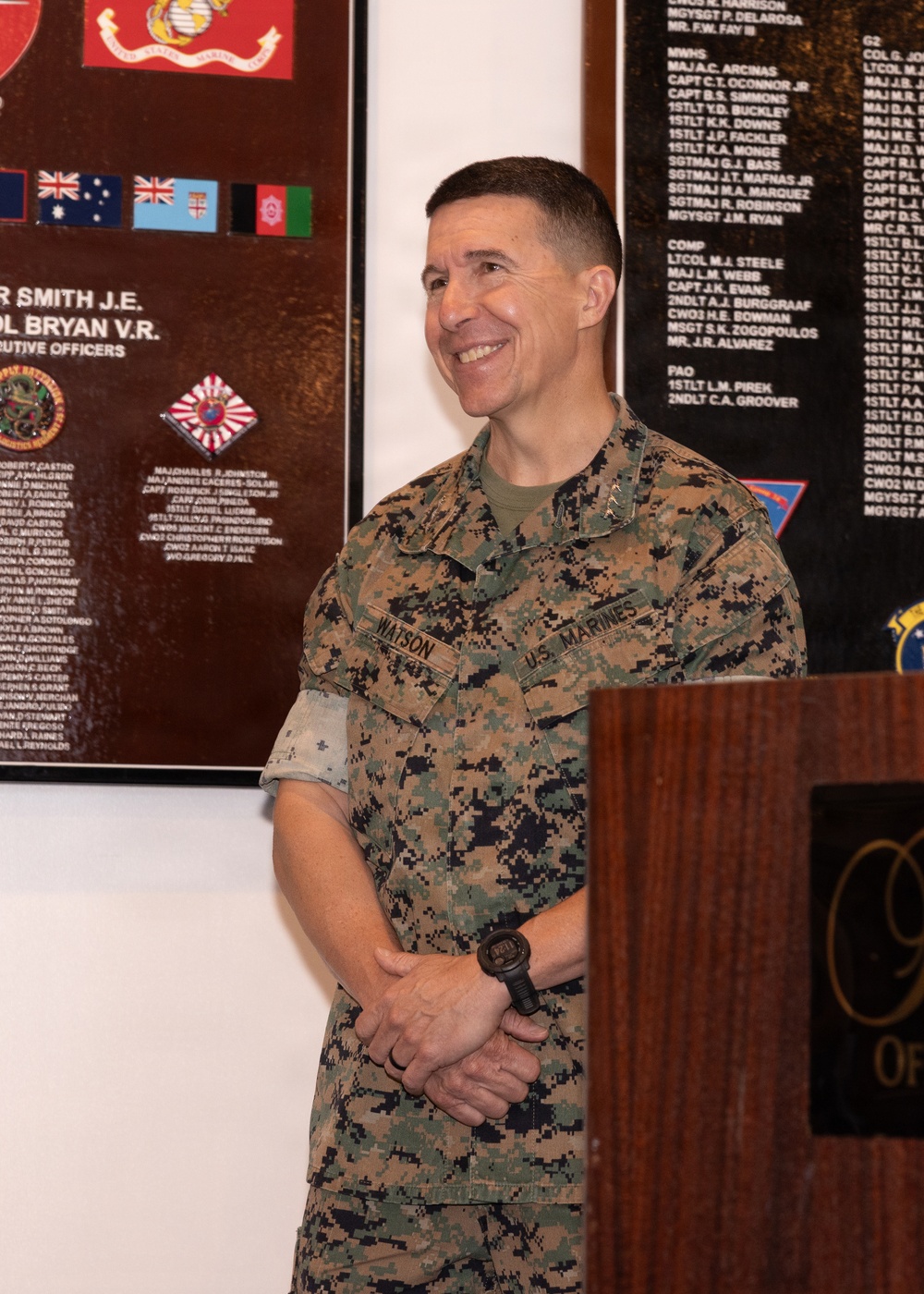 Lt. Gen. Watson Holds a Press Conference after Assuming Command of III Marine Expeditionary Force