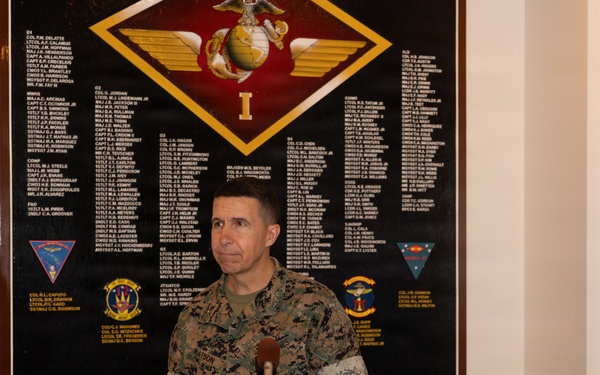 Lt. Gen. Watson Holds a Press Conference after Assuming Command of III Marine Expeditionary Force