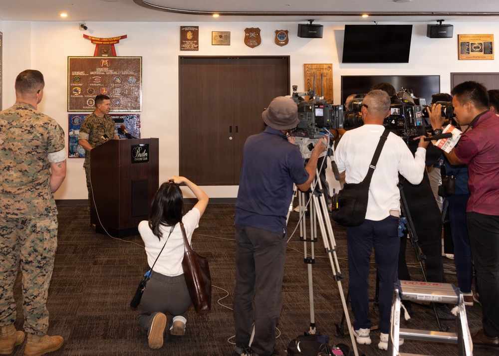 Lt. Gen. Watson Holds a Press Conference after Assuming Command of III Marine Expeditionary Force