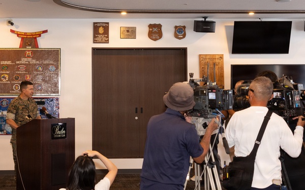 Lt. Gen. Watson Holds a Press Conference after Assuming Command of III Marine Expeditionary Force
