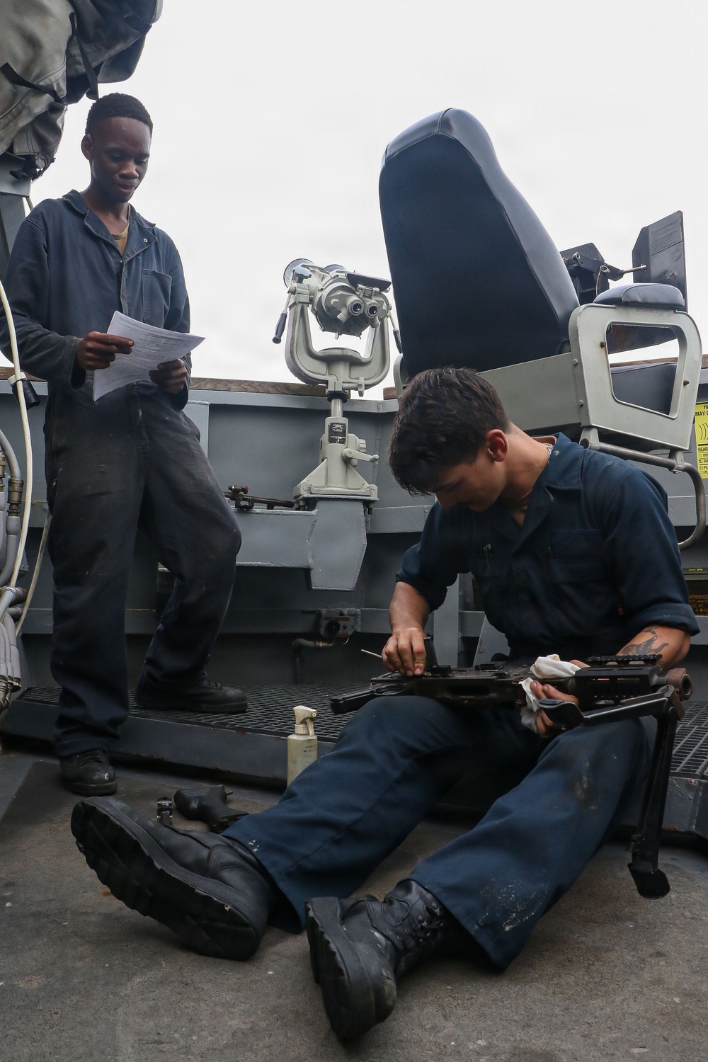 Frank E. Petersen Jr. Sailors Conduct Maintenance