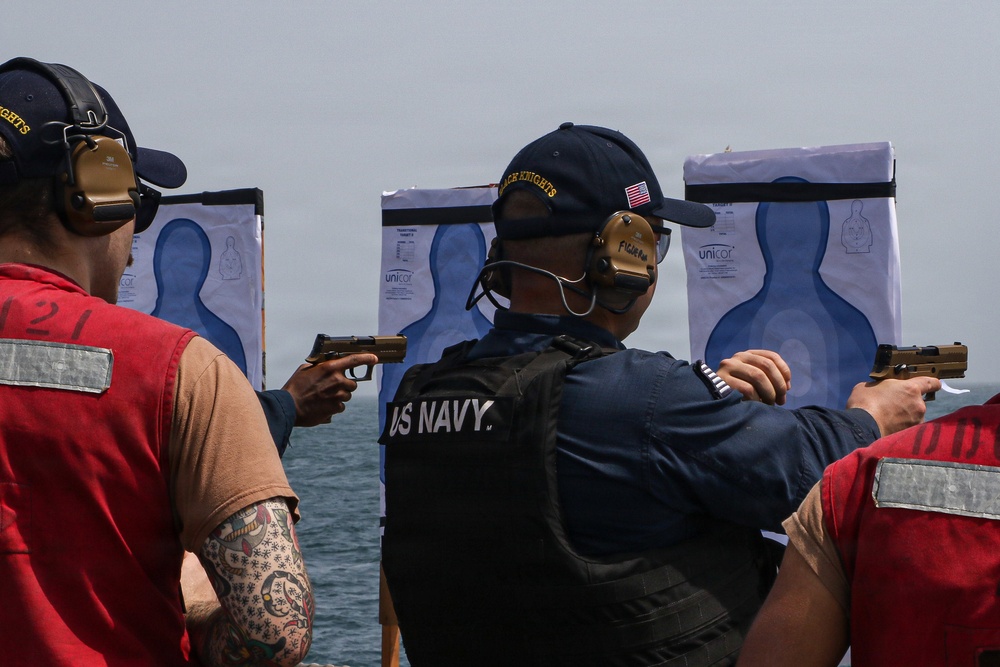 Frank E. Petersen Jr. Sailors Conduct a Small Arms Live Fire Exercise