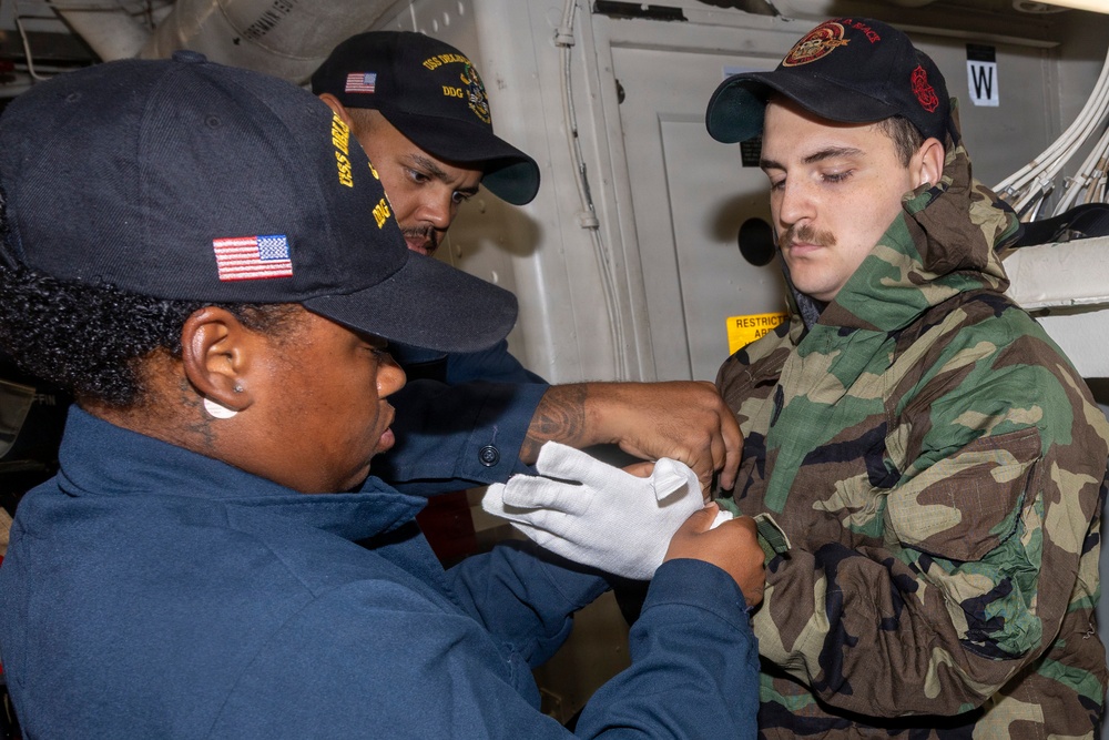 Delbert D. Black Conducts a Chemical Biological and Radiation Drill