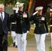 Brig. Gen. Shannon M. Brown hosts the Honorable Tim Kaine at Marine Barracks Washington's Sunset Parade