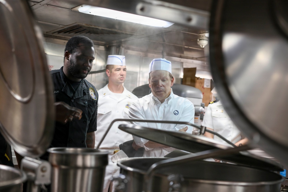 Sail250 Boston Chef Paul Wahlberg Tours Navy Ships