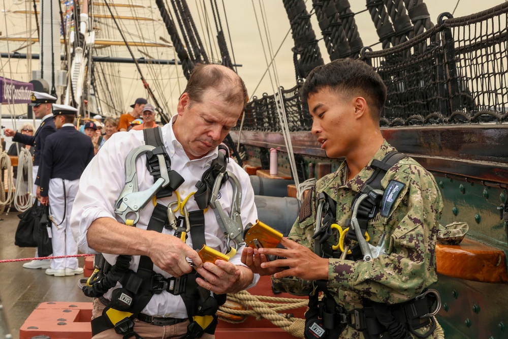 Sail250 Boston Chef Paul Wahlberg Tours Navy Ships