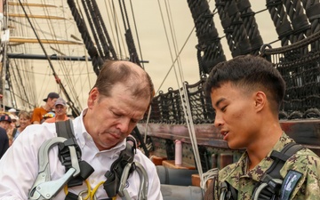 Sail250 Boston Chef Paul Wahlberg Tours Navy Ships