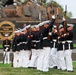 Brig. Gen. Shannon M. Brown hosts the Honorable Tim Kaine at Marine Barracks Washington's Sunset Parade