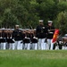 Brig. Gen. Shannon M. Brown hosts the Honorable Tim Kaine at Marine Barracks Washington's Sunset Parade