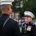 Brig. Gen. Shannon M. Brown hosts the Honorable Tim Kaine at Marine Barracks Washington's Sunset Parade