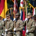 Col. Fausnaugh passes guidon to Col. Peterson at 19th BCD Change of Command