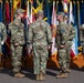 Col. Fausnaugh passes guidon to Col. Peterson at 19th BCD Change of Command