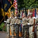 Col. Fausnaugh passes guidon to Col. Peterson at 19th BCD Change of Command