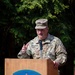 Col. Fausnaugh passes guidon to Col. Peterson at 19th BCD Change of Command