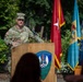 Col. Fausnaugh passes guidon to Col. Peterson at 19th BCD Change of Command