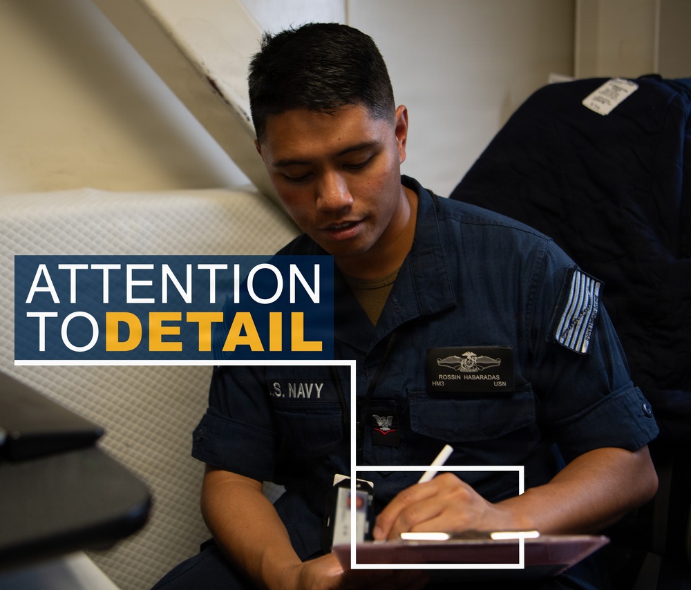USS John C. Stennis (CVN 74) recognizes HM3 Habaradas