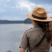 Park Ranger Surveys Waterway from Overlook