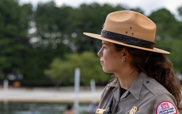 U.S. Army Corps of Engineers Ranger Monitors Swimmers at Corps-Managed Recreation Area