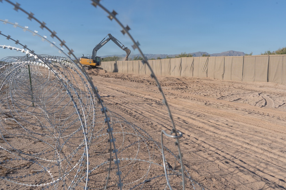 HESCO Barrier installation at National Defense Area 2