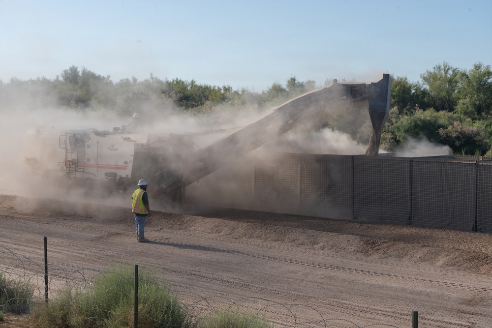 HESCO Barrier installation at National Defense Area 2
