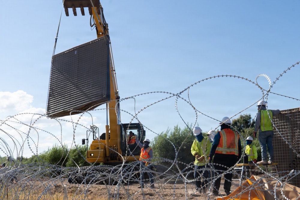 HESCO Barrier installation at National Defense Area 2