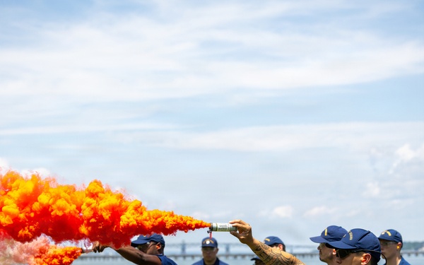 USCG Gunner's Mates train with signaling pyrotechnics