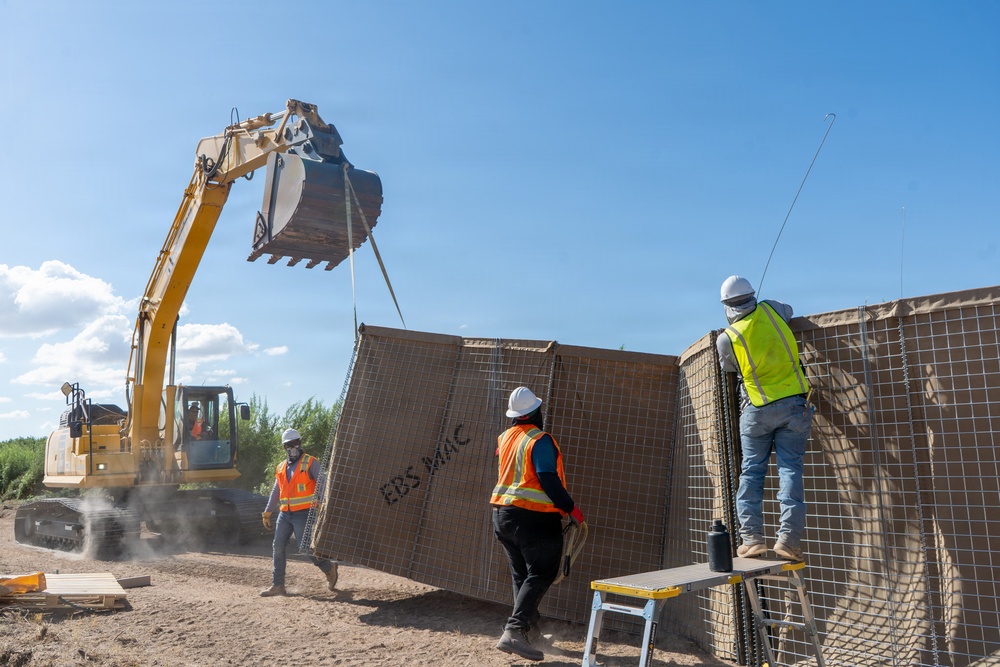 HESCO Barrier installation at National Defense Area 2