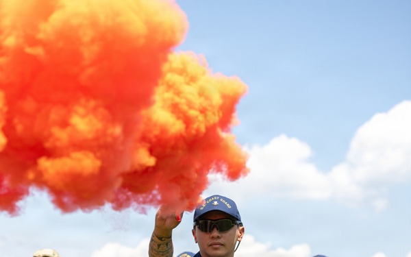 USCG Gunner's Mates train with signaling pyrotechnics